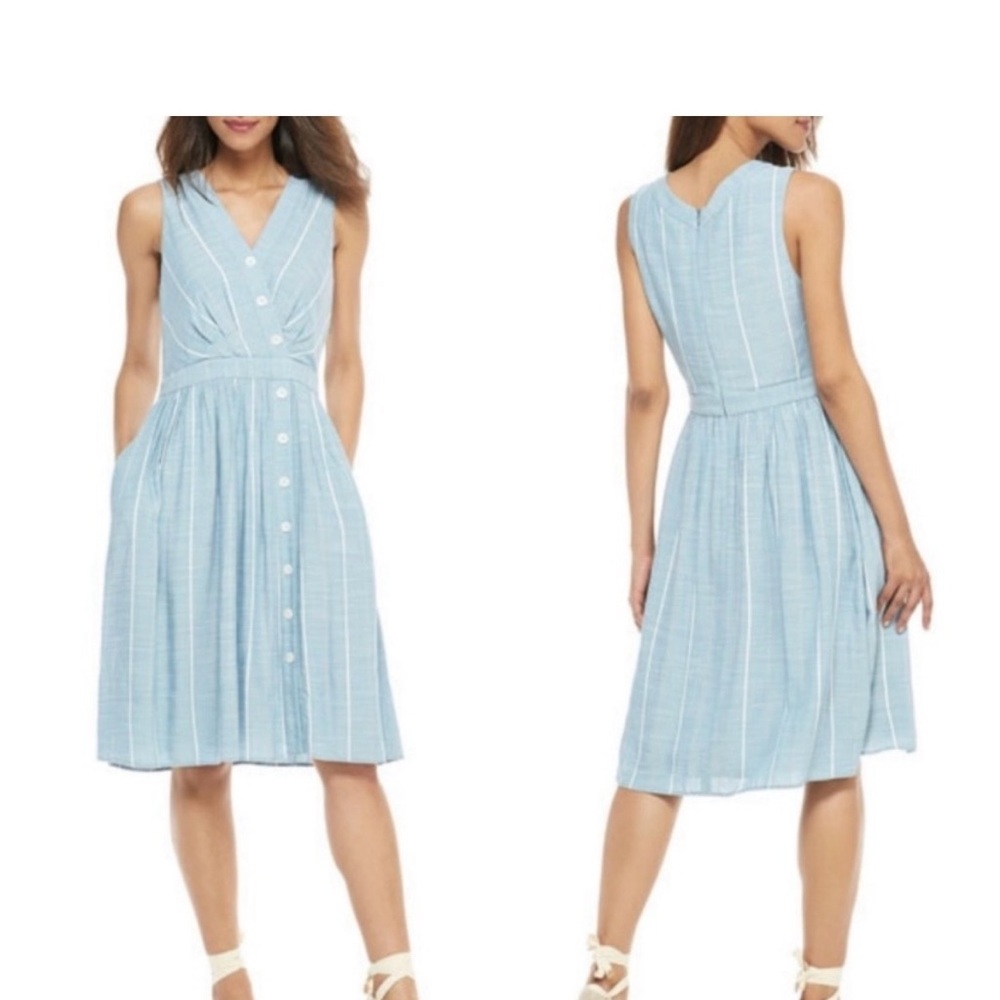 Gal Meets Glam Collection Jill Stripe Button Up Dress